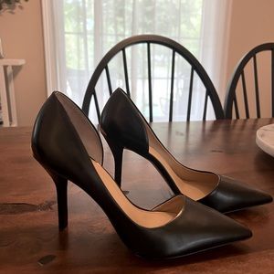 Michael Kors black leather stilettos